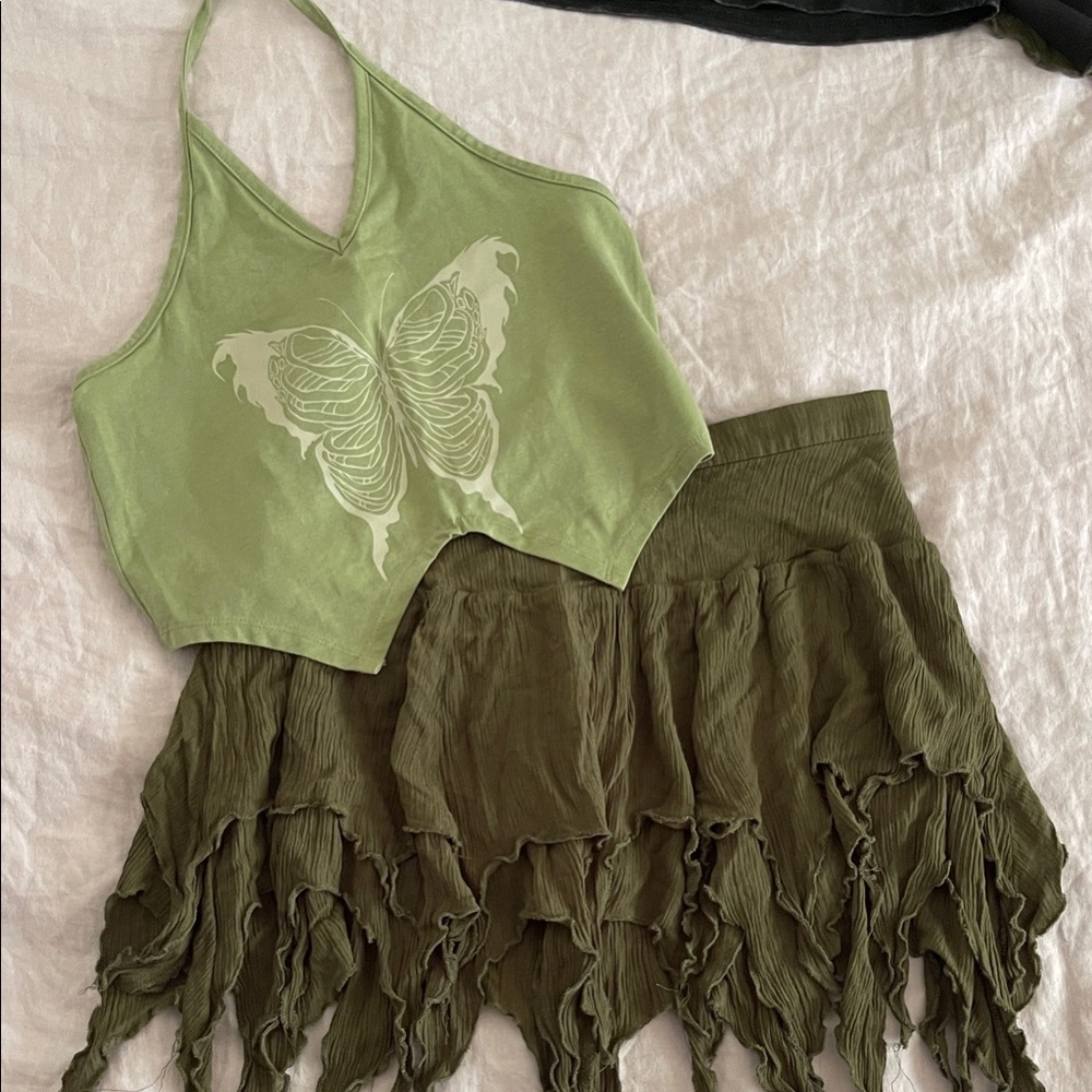 Thorn and Fable Death Butterfly Halter Top